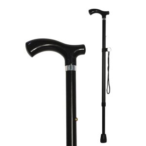 black adjustable cane