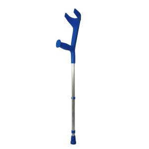 Adjustable aluminum blue crutch English cane