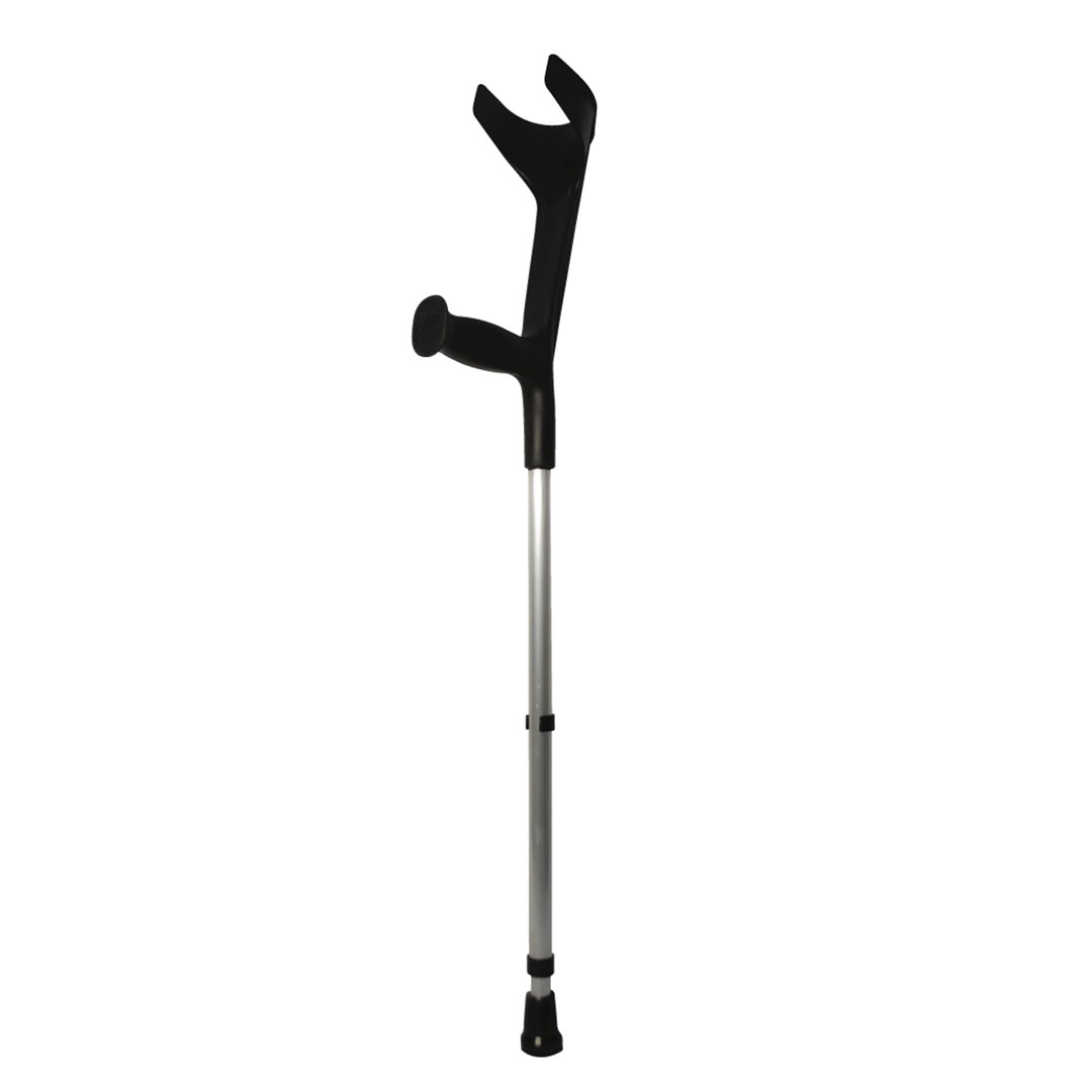 Adjustable aluminum black crutch English cane