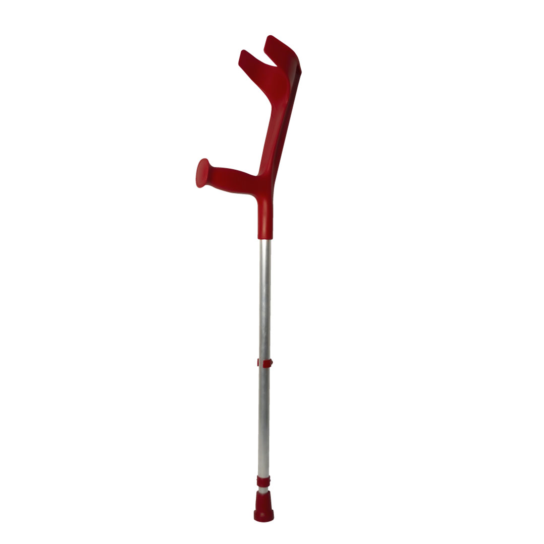Adjustable aluminum red crutch English cane