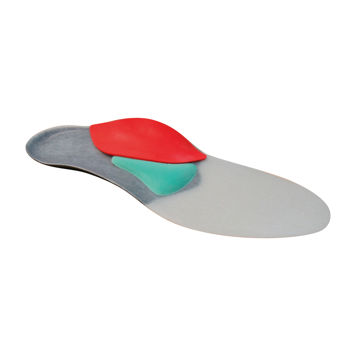 Base de plantilla en resina con elementos para pie plano valgo