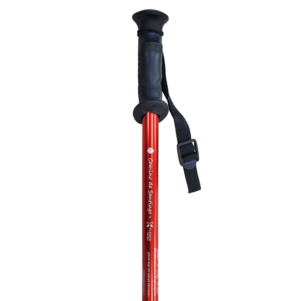 Technical shock-absorbing Trekking cane engraved "Camino de Santiago"